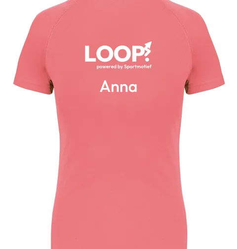 Koraal shirt met eigen naam