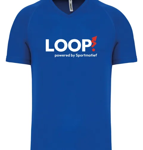 Blauw LOOP!-shirt V-hals